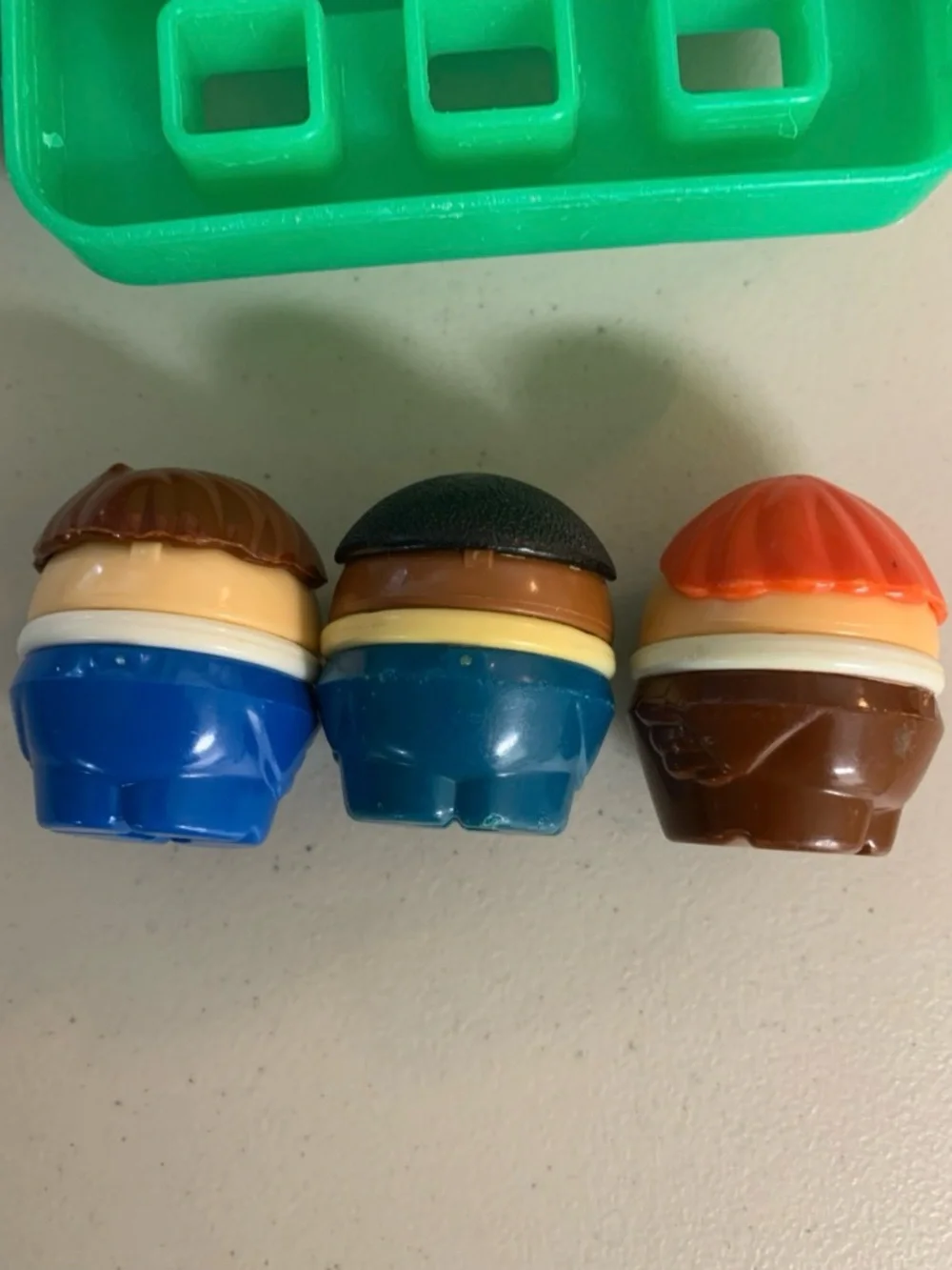 Vintage Little Tikes Waffle Blocks Chassis Car and 3 Toddle Tots Play Figures